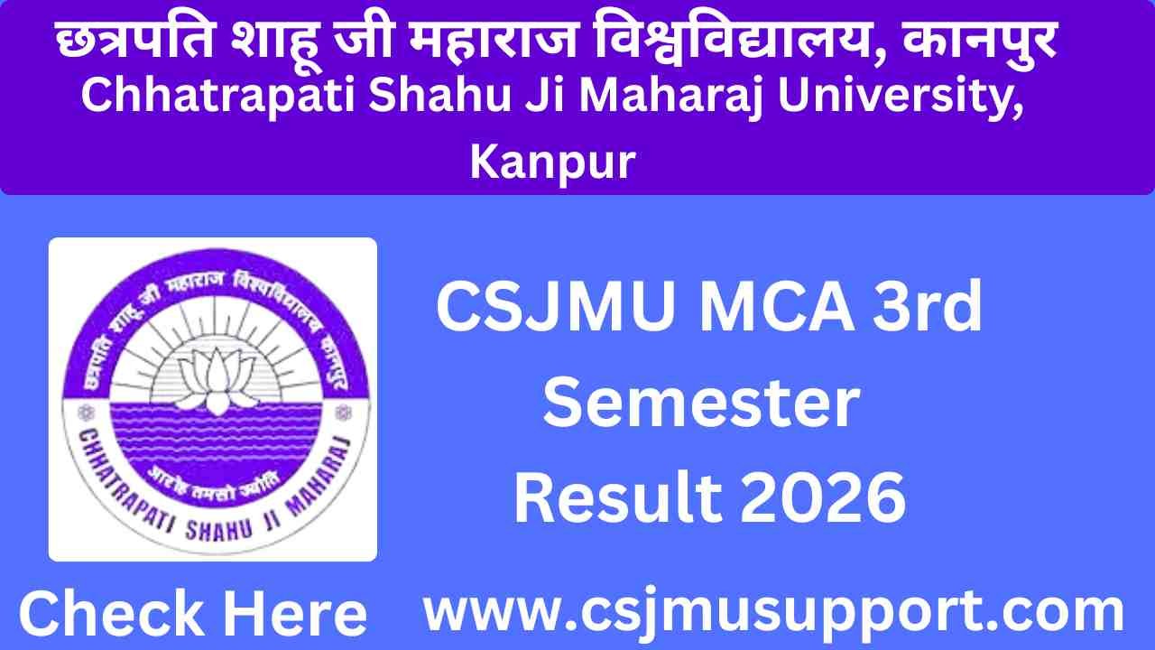CSJMU MCA 3rd Semester Result