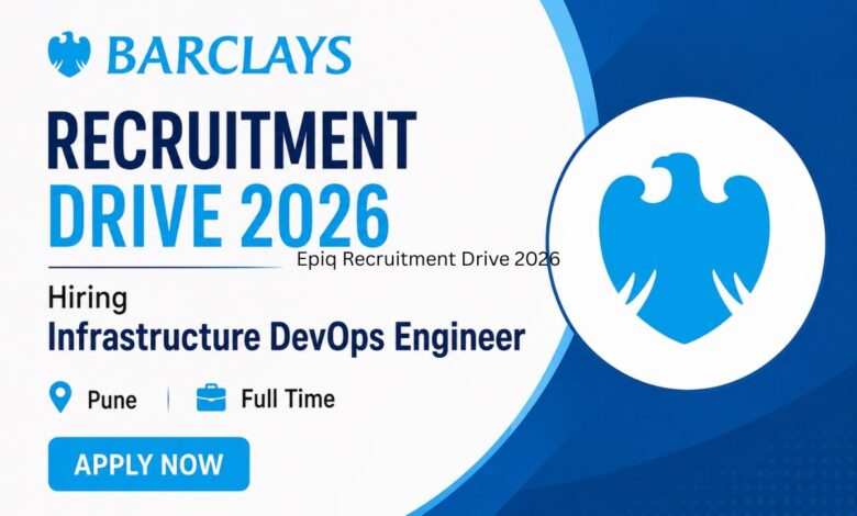 Barclays is Hiring Role: Infrastructure DevOps Engineer Estimated Salary: Rs. 8.6 – 16.9 LPA (via Glassdoor) Eligibility: Graduate Location: Pune Closing date: ASAP (Before the link Expires)